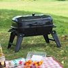Portable Grill Camping BBQ Garden Barbecue Smoker Burner Charcoal Warming Rack