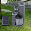 4-Tier 58cm Water Feature Outdoor Solar Powered LED Lights Garden Patio Fountain