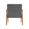 Retro Single Sofa Armchair Wing Back Wood Frame Padded Cushion Linen Fabric Home