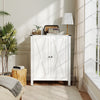 Freestanding Wooden Shoe Rack with Adjustable Shelves-White