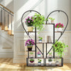 Heavy Duty Metal Plant Stand Heart Shaped Ladder Pot Holder Bookshelf Display