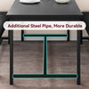Dining Table Set for 4, Kitchen Table and Upholstered Benches Black