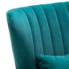 Luxury Velvet Armchair Oyster Shell Wingback Chair Upholstered Seat Leisure Sofa
