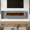 5 FT Electric Heater LED Fireplace Wall Mounted Inset Standing Media Log Fire