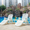 Single/Pair Sun Lounger Reclining Chairs Beds Recliner Sunlounger Sunbed Plastic