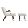 Leisure Chair Ergonomic Upholstered Armchair & Footrest Bedroom Living Room Home
