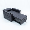 Linen/Faux Leather Sofa Bed Corner - Sofa Bed with Storage & Reversible Chaise