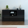 Modern TV Unit Cabinet Sideboard High Gloss 3 Door Cupboard with LED Light NEW