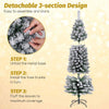 Snow Flocked Xmas Tree 180 CM Slim Shape Seasonal Decoration Tree