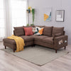 L-Shaped Corner Sofa, Sectional Couch with Built-in USB Port Chaise