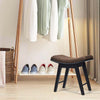 Make-Up Stool Dressing Chair with Curved Seat Cushion Wooden Desk Stool