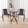 Garden Bistro Patio Furniture Set Folding Table Chairs Outdoor Indoor Rattan NEW