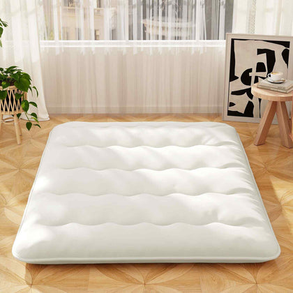 200 x 150 x 10cm Japanese Floor Mattress Futon Mattress Roll up Mattress-Beige