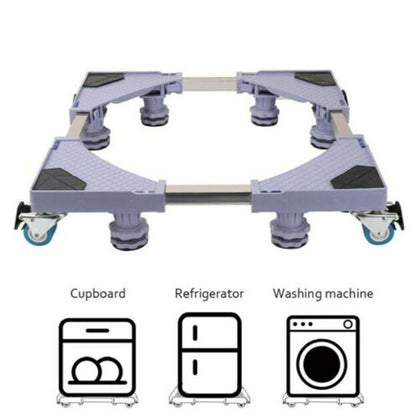 Adjustable Furniture Dolly Washing Machine Stand Refrigerator Base Moving Cart