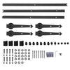 10FT Double Door Splicing Arrow Type Carbon Steel Barn Door Hanging Rail UK