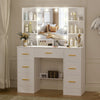 Large Dressing Table with LED Mirror Drawers Modern Makeup Desk Vanity Table Set