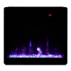 White Wooden TV Cabinet with 18 inch Electric Fireplace TV Cabinet Fireplace Set