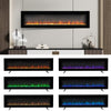 50/60" Electric Fire Wall Mount/Freestand Fireplace Heater Stoves 9 Flame Color