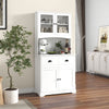 Multifunctional Modern Storage Cabinet 4 Doors Cupboard-White