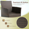 Patio Dining Chairs Set of 4 Garden Outdoor PE Wicker Chairs w/Removable Cushion