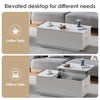 High Gloss LED Coffee Table Living Room Storage Lift Top Power Outlet Socket