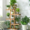 6 Tier Strong Flower Plant Pot Shelf Stand Display Garden Rack Step Style Wooden