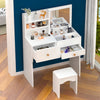 Dressing Table With Drawers Mirror Stool Set Makeup Desk Vanity Table Pfeazqpnax