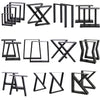 Set of 2 Industrial Table Parts Black Metal Table Legs Office Bench Worktop Desk