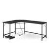 Computer Corner Desk Home Office Workstation L-Shaped Desk w/Power Outlet