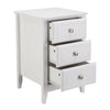 New 3 Drawer Bedside Table Nightstand Stroage Cabinet Stylish Spray White