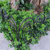 Decorative Garden Fence 5 Panels Outdoor Black Thicken Metal Wire Fencing Patio