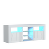 TV Unit Cabinet | TV Stand 145cm | Sideboard with High Gloss Doors | Free LED