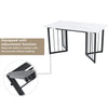 Dining Table 140 x 80 cm Rectangle Marble Effects Kitchen Table with Metal legs