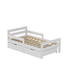 Junior Wooden Bed Toddler Solid Pine Wood Children's Kids Bed Frame White