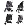 Pet Stroller Dog Cat Pushchair Folding Pet Stroller Travel Cart Jogging Carrier