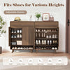 Shoe Cabinet with 1 Drawer & 2 Doors 4-Tier Shoe Rack with Adjustable Shelves
