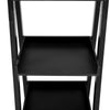 4 Tier Ladder Shelf Storage Shelving Unit Wooden Bookcase Plant Display Black