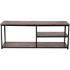 Industrial Style TV Stand Cabinet w/ Storage&2 Shelves Metal Frame Living Room