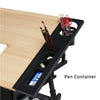 Art Craft Desk Drafting Table with 2 Drawers and Stool Height/ Tiltable Tabletop