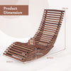 Outdoor Acacia Wood Rocking Chair Porch Rocker Patio Rocking Sun Lounger