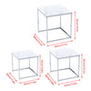 Nest Of 3 Nested Nesting Tables Side End Coffee Table Wooden for Living Room