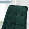 2PCs Velvet Dining Chairs Square Seat Design Dining Room chairs Green