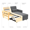 Dahlia Brown 2-Seater Pull Out Sofa Bed - Convertible Sleeper Sofa