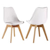 set of 6 Dining Chairs Modern Contemporary Scandinavian 6 chairs - white