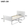 Solid Pine Wood Wooden Bed Frame White Grey Single Double Size Bed 3ft 4ft6