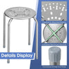 Set of 6 Metal Stacking Stools Round Nesting Bar Stool with X-shape Connection