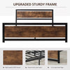 King Size Metal Bed Frame Slat Support Bedstead Base w/ Headboard & Footboard