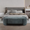 Upholstered Bed End Bench Ottoman Storage Lounge Bench Chenille Window Seat