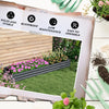 Garden Raised Flower Bed Outdoor Trough Galvanise Frame Plant Vegetables Planter