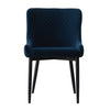 Luxury 2x Navy Blue Velvet Fabric Chairs Lounge Office Chairs Reception Home TOP